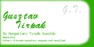 gusztav tirpak business card
