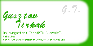 gusztav tirpak business card